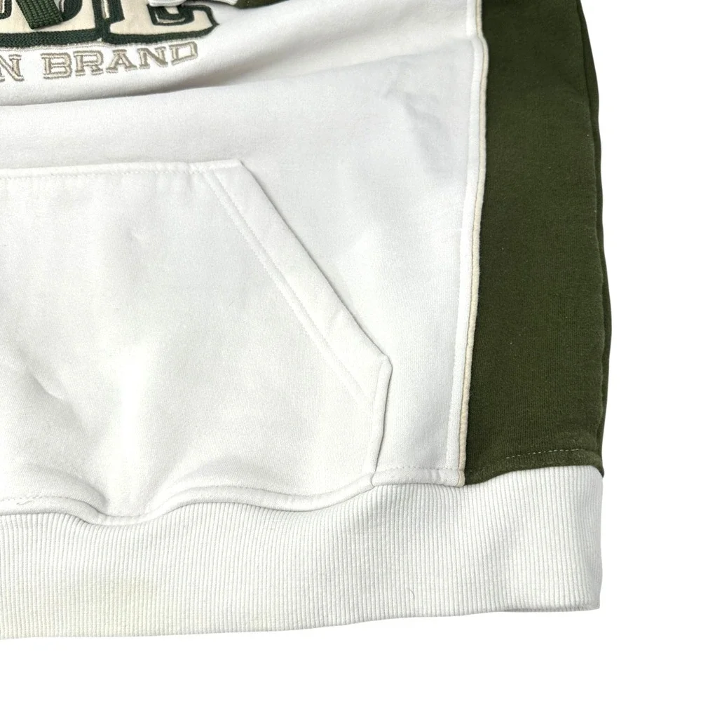 SOUTH POLE‎ Vintage Men Off-White Hoodie Logo Embroidered Grunge Hip Hop Y2K 2XL
